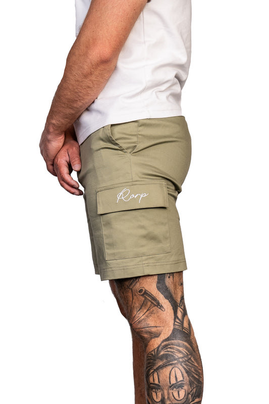Essential stone cargo shorts