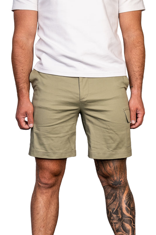 Essential stone cargo shorts