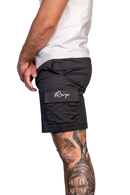 Essential black cargo shorts