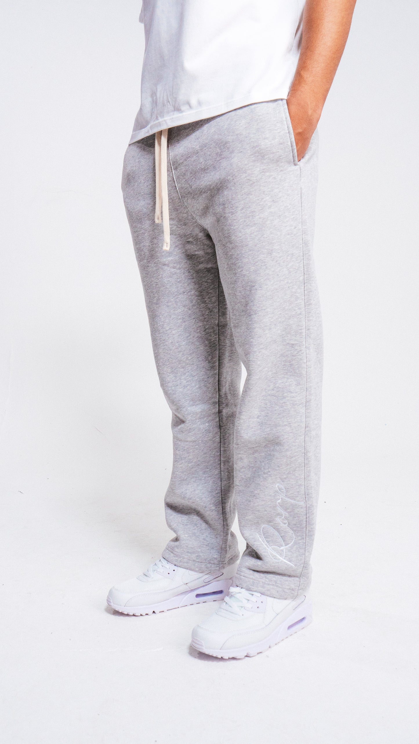 Grey straight leg bottoms