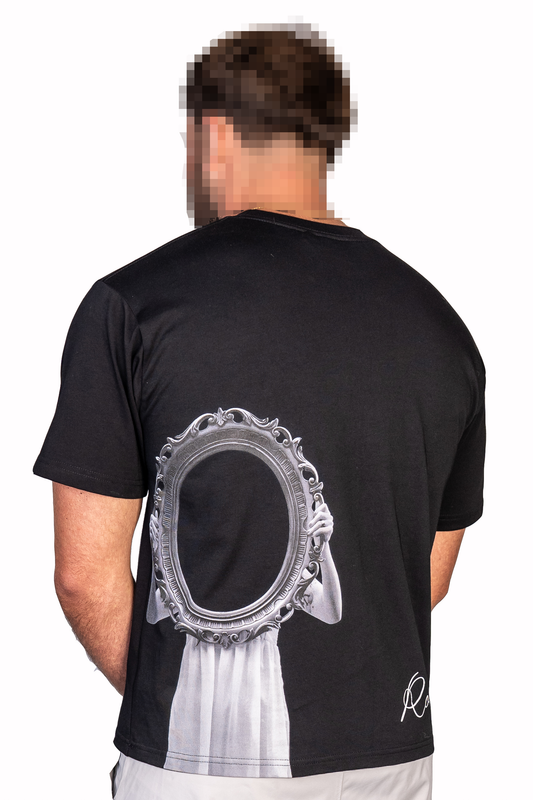 Frame of mind black tee
